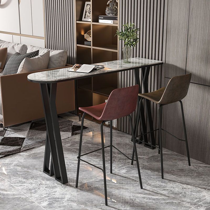 Industrial Style Bar Table Artificial Stone Top 42-inch Height Pub Table for Dining Room Clearhalo 'Bar Furniture' 'Bar Tables' 'bar_tables' 'furn' 'furn_bar_tables' 'Furniture' 'furniture_bar_tables' 'Kitchen & Dining Furniture' 'kitchen&dining_furn' 'kitchen' 1200x1200_f2a3380c-df9d-44fc-be0f-242858f28be0