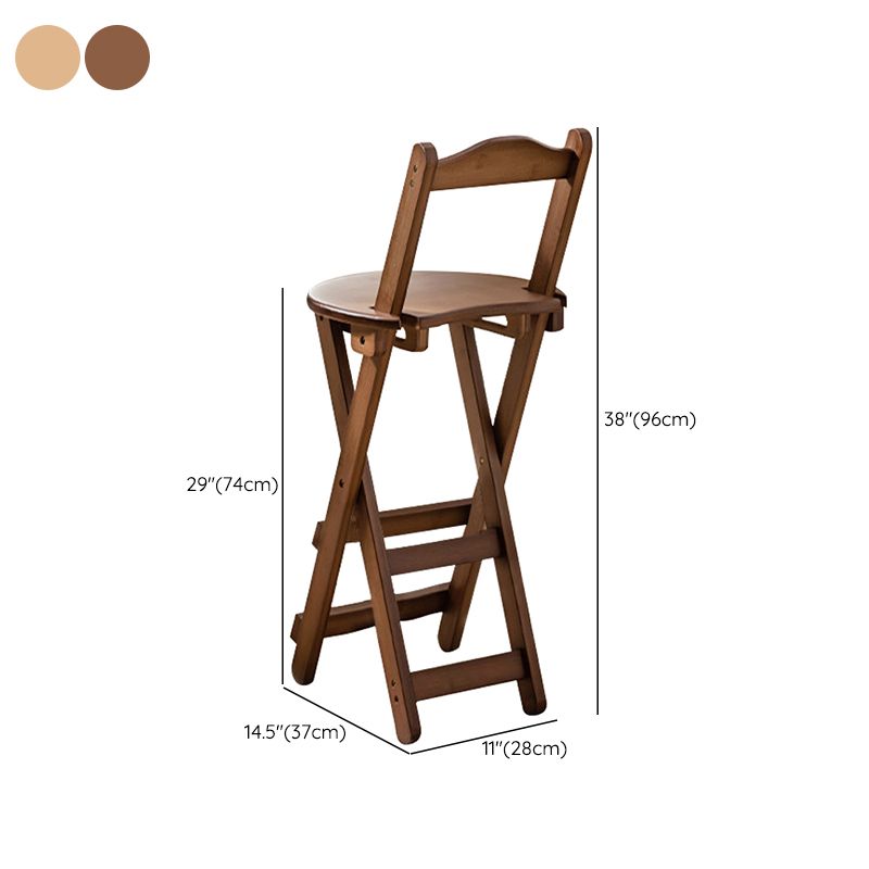 Low Back Dining Stools Folding Armless Bar Stools with Wood Base
