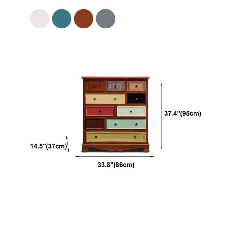 Cassa di stoccaggio della camera da letto cassa in legno massiccio con cassetti