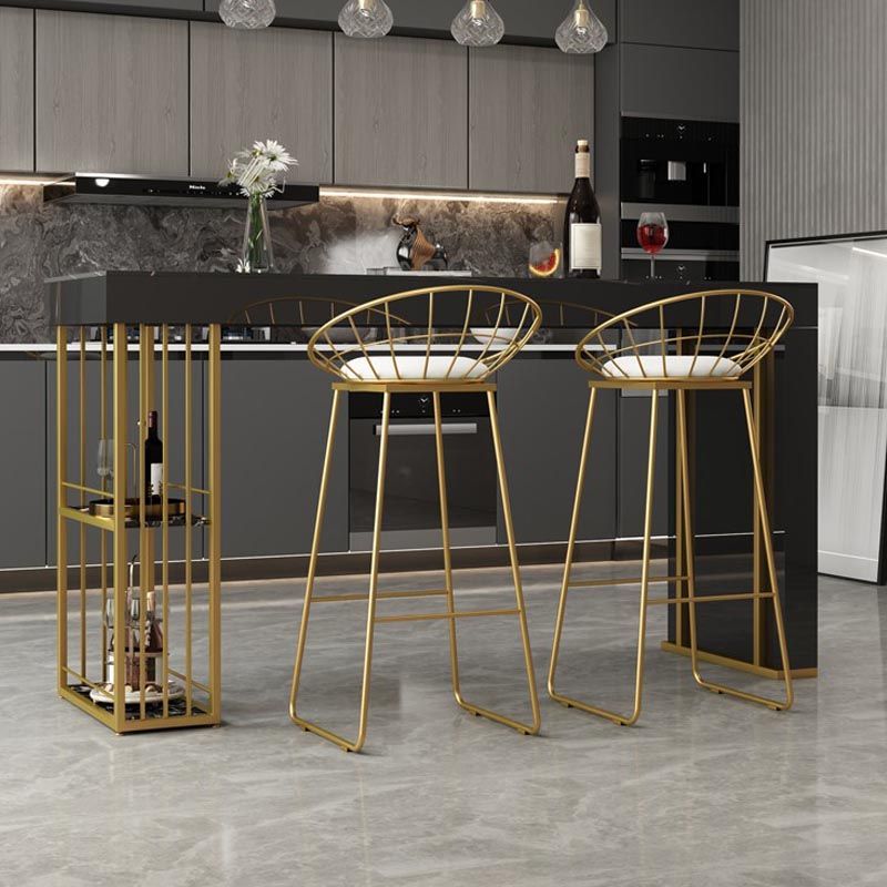 Contemporary Bistro Bar Desk Storage Kitchen Rectangle Stone Bistro Bar Table