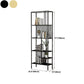 Contemporary Shelf Bookcase Metal Open Book Shelf with Shelves