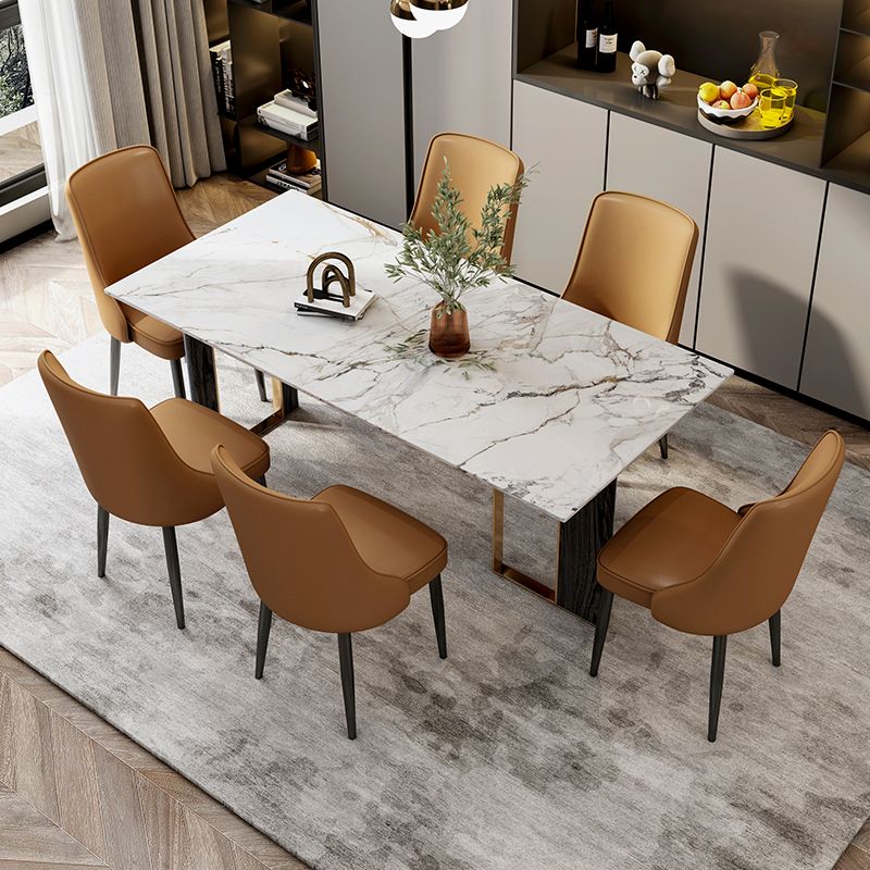 Scandinavian Style Metal Dining Chairs Dining Room Parsons Armless Chair Clearhalo ' kitchen&dining_furn' 'Dining Chairs' 'Dining Tables & Seating' 'dining_chair' 'furn' 'furn_dining_chair' 'Furniture' 'furniture_dining_chair' 'Kitchen & Dining Furniture' 'kitchen' 1200x1200_f2a5452d-6010-4215-a944-b6266f5c87e5