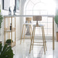 Glam Bar-height Table Solid Wood Top Bistro Pub Table with 2 Shelves Clearhalo 'Bar Furniture' 'Bar Tables' 'bar_tables' 'furn' 'furn_bar_tables' 'Furniture' 'Kitchen & Dining Furniture' 1200x1200_f2a5749c-2b24-4e3b-a10a-6c68df5aa347