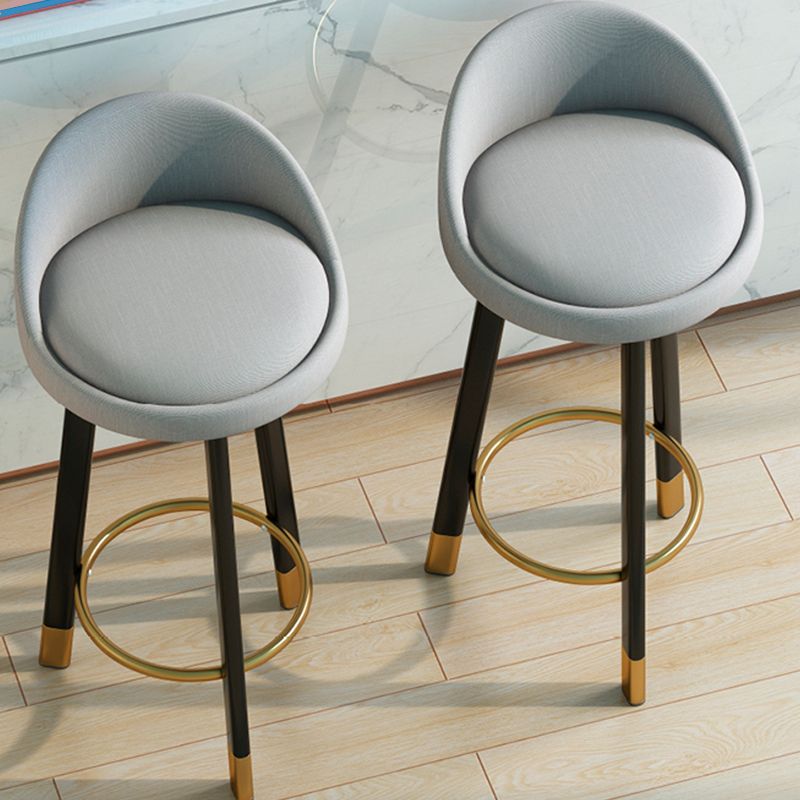 Glam Matte Finish Upholstered Footrest Bar Stool 27.55'' Reception Stool Clearhalo 'Bar Furniture' 'Bar Stools' 'bar_stools' 'furn' 'furn_bar_stools' 'Furniture' 'furniture_bar_stools' 'Kitchen & Dining Furniture' 1200x1200_f2a593ed-03ae-4abe-a056-d1c680ce93de