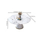 Metal Pedestal Dining Table Extendable Table for Kitchen Dining Room Clearhalo 'Dining Tables & Seating' 'Dining Tables' 'dining_table' 'furn' 'furn_dining_table' 'Furniture' 'Kitchen & Dining Furniture' 1200x1200_f2a5b358-518f-4abf-a206-ec5af1b86b1b