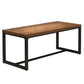Industrial Rectangle Dining Table Pine Solid Wood Table with Trestle Base for Home Kitchen Dinner Clearhalo ' dining_table' 'Dining Tables & Seating' 'Dining Tables' 'furn' 'furn_dining_table' 'Furniture' 'furniture_dining_table' 'Kitchen & Dining Furniture' 'kitchen&dining_furn' 'kitchen' 'kitchen_dining_table' 1200x1200_f2a96cad-8073-44a7-b2fc-fcf40894d4f0
