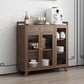 Sideboard moderna in colore browntea di sala da pranzo in legno con porte per soggiorno