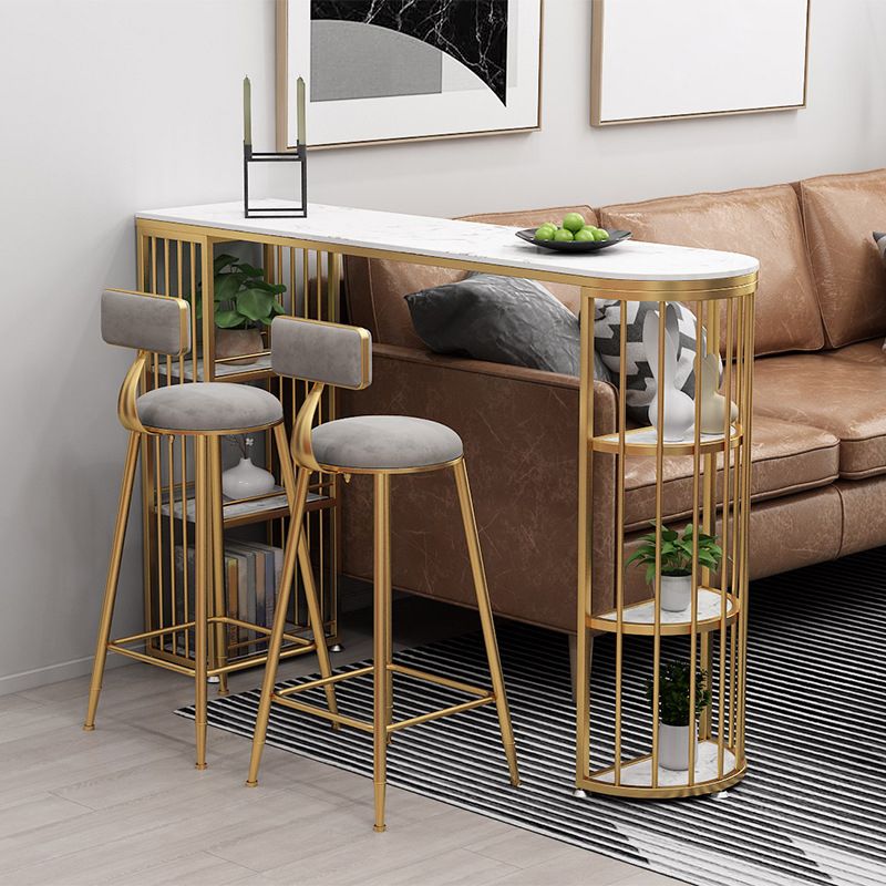Double Pedestal Pub Table Free Form Glam Bar Table for Indoor and Breakroom Clearhalo 'Bar Furniture' 'Bar Tables' 'bar_tables' 'furn' 'furn_bar_tables' 'Furniture' 'Kitchen & Dining Furniture' 1200x1200_f2aef597-5d57-4dfd-9d11-95e7b1dee38d