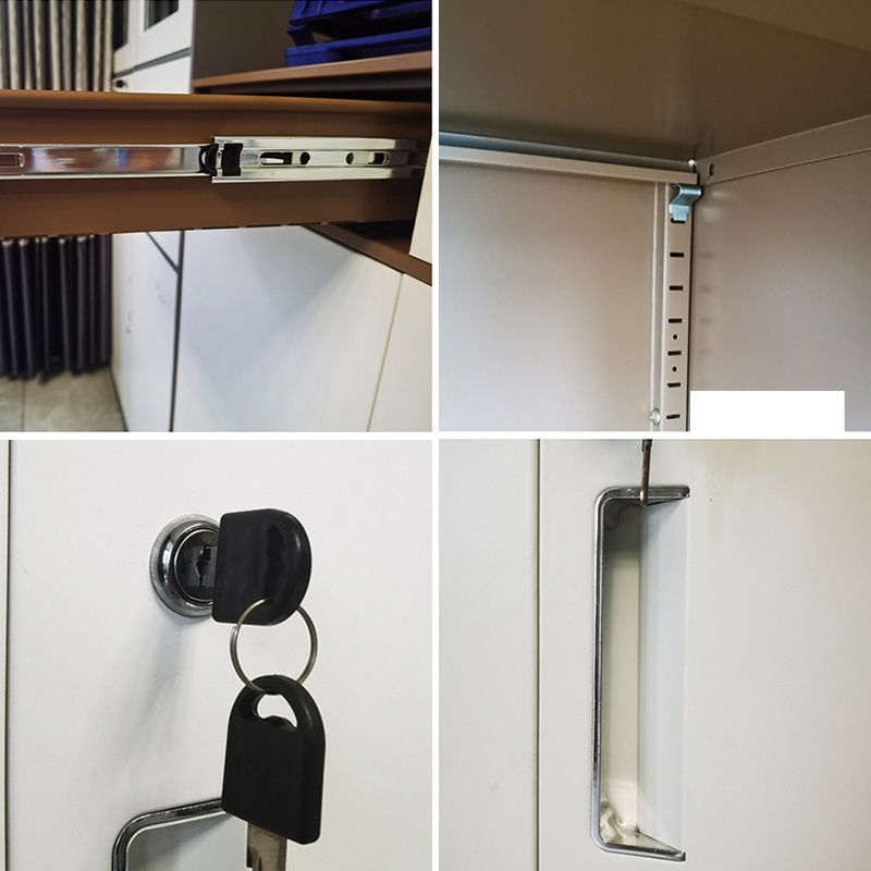 Metal de gabinete moderno con estantes de almacenamiento ajustables Archivo lateral