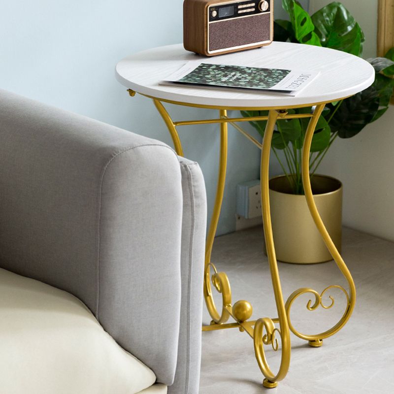 Table d'appoint en bois rond X-base Table d'extrémité minimaliste moderne pour le salon