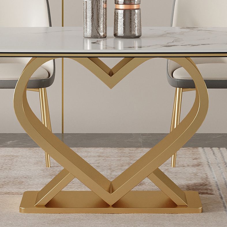 Luxury Sintered Stone Top Dining Set Rectangle 1/2/5/6/7 Pieces Dining Table with Chairs Clearhalo 'Dining Room Sets' 'Dining Tables & Seating' 'dining_room_set' 'furn' 'furn_dining_room_set' 'Furniture' 'furniture_dining_room_set' 'Kitchen & Dining Furniture' 1200x1200_f2b1b07a-df8b-4586-9c30-2389690d977b