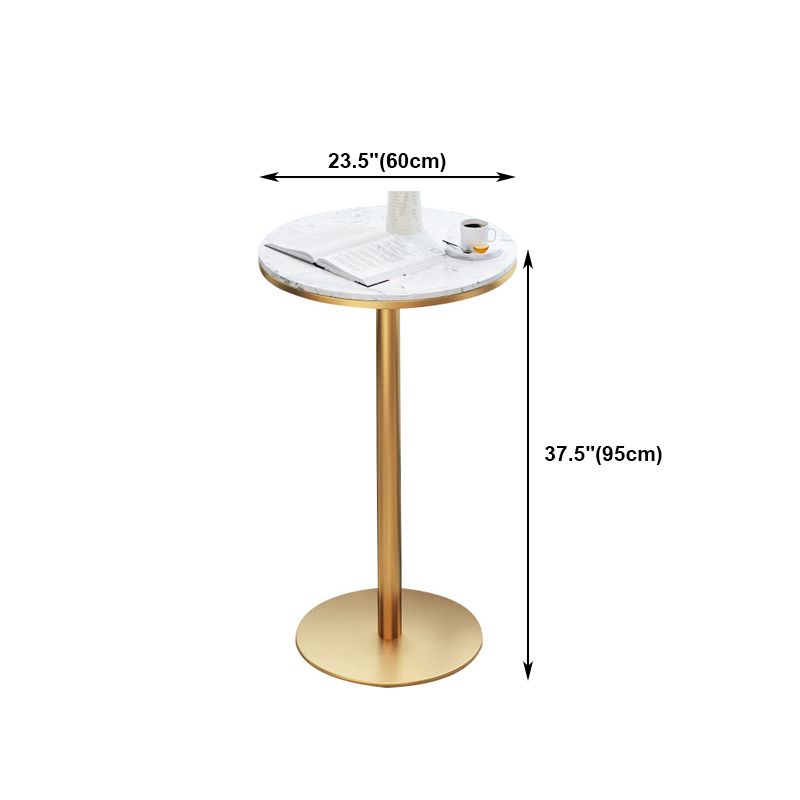 White Stone Bar Table Traditional Luxury Bar Table with Gold Base Clearhalo 'Bar Furniture' 'Bar Tables' 'bar_tables' 'furn' 'furn_bar_tables' 'Furniture' 'furniture_bar_tables' 'Kitchen & Dining Furniture' 1200x1200_f2b20d7e-a8c6-41b7-8dce-d060b88f43c7