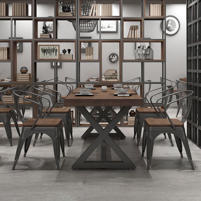 Ensemble de Table à manger rectangulaire moderne, 1/2/5 pièces, Table et chaises en bois massif