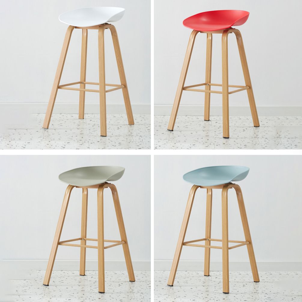 Metal Contemporary Dining Kitchen Room Armless Stool Low Back Bar Stool Clearhalo 'Bar Furniture' 'Bar Stools' 'bar_stools' 'furn' 'furn_bar_stools' 'Furniture' 'furniture_bar_stools' 'Kitchen & Dining Furniture' 1200x1200_f2b37541-4f06-4d56-858e-a44db7e447dd