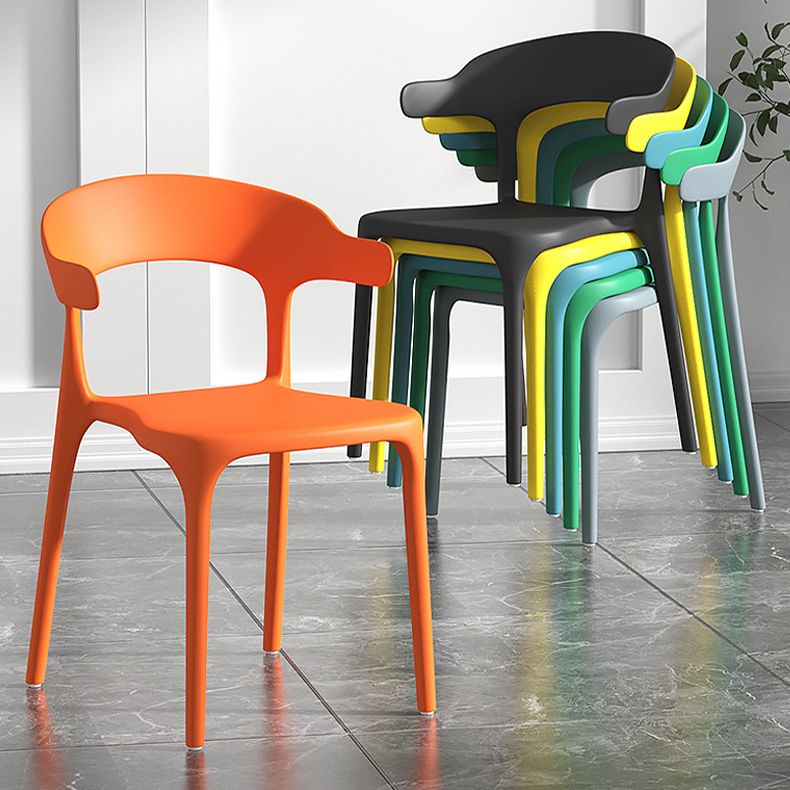 Scandinavian Living Room Plastic Arm Chair Matte Finish Wingback Dining Chair Clearhalo ' kitchen&dining_furn' 'Dining Chairs' 'Dining Tables & Seating' 'dining_chair' 'furn' 'furn_dining_chair' 'Furniture' 'furniture_dining_chair' 'Kitchen & Dining Furniture' 'kitchen' 1200x1200_f2b43c0e-c6fb-4801-aa65-3cfeb95bd420