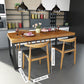 Industrial Solid Wood Top Dining Table Sets with Double Pedestal Base Dining Furniture for Home Use Clearhalo 'Dining Room Sets' 'Dining Tables & Seating' 'dining_room_set' 'furn' 'furn_dining_room_set' 'Furniture' 'furniture_dining_room_set' 'Kitchen & Dining Furniture' 'kitchen&dining_furn' 'kitchen' 1200x1200_f2b5f297-adb2-4668-a47c-a1c7b7b6bab2