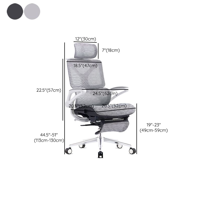 24"W Modern Desk Chair Breathable Air Grid Arms Included Office Chair Clearhalo 'furn' 'furn_office_chair' 'Furniture' 'Office Chairs' 'Office Furniture' 'office_chair' 1200x1200_f2bd4307-f23b-4c70-9ea0-8a15c2ec02db