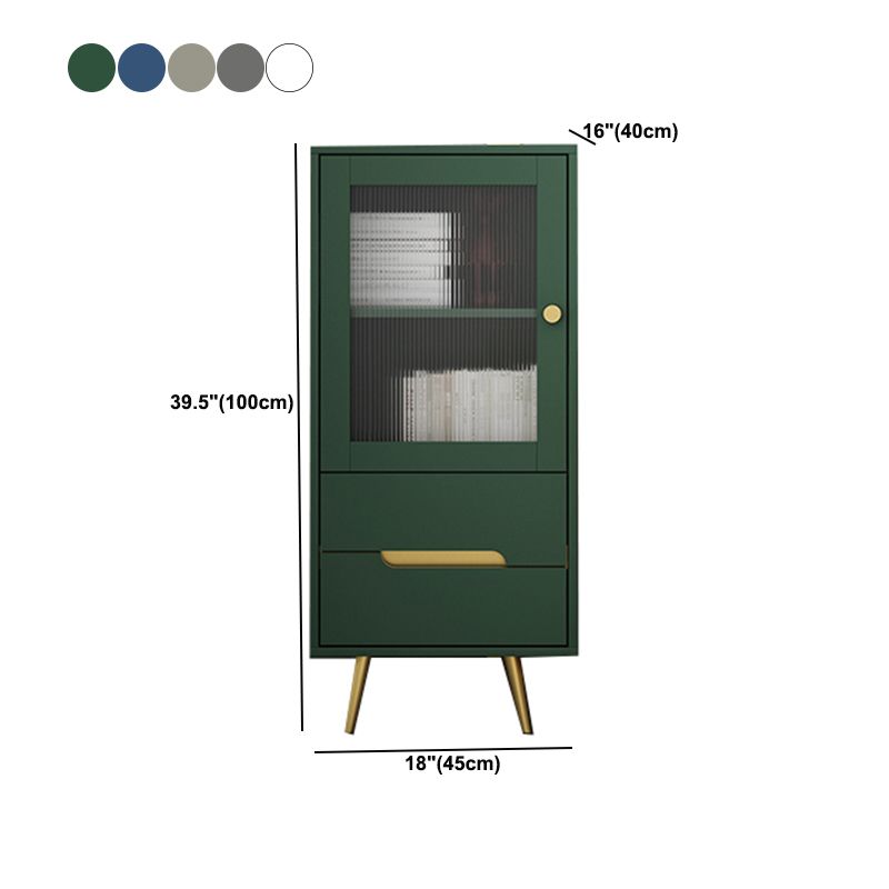 Modern Wooden Accent Cabinet with 2 Drawers and Glass Door Cabinet Clearhalo 'Cabinets & Chests' 'cabinets_chests' 'furn' 'furn_cabinets_chests' 'Furniture' 'Living Room Furniture' 1200x1200_f2c2c177-f36f-47c8-b120-933ee91e144c