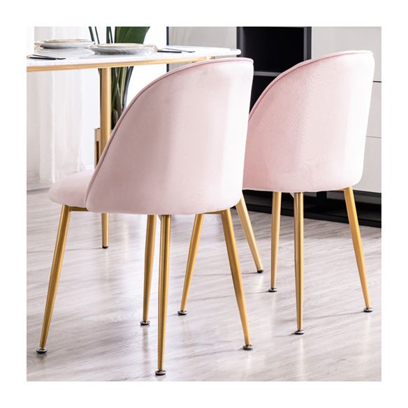 Glam Style 16.5'' Wide Dining Room Chair Solid Back Side Chair with 4 Legs for Home Use Clearhalo ' kitchen&dining_furn' 'Dining Chairs' 'Dining Tables & Seating' 'dining_chair' 'furn' 'furn_dining_chair' 'Furniture' 'furniture_dining_chair' 'Kitchen & Dining Furniture' 'kitchen' 1200x1200_f2c2d54b-e2d0-4242-b78f-136ed3e83ae1