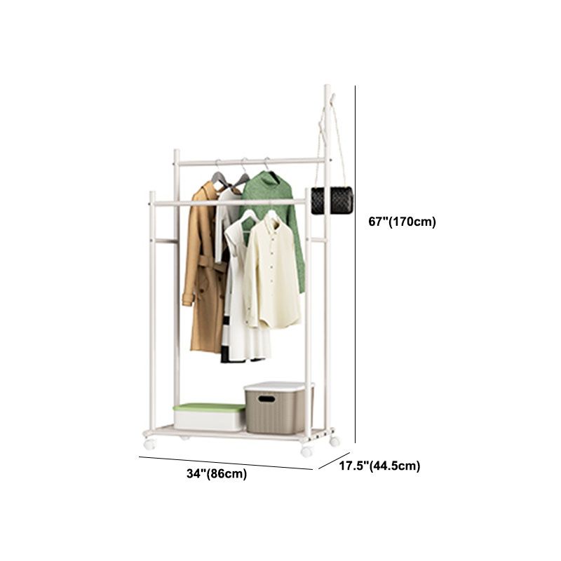 Nordic Hall Stand Stand Hooks and Castors Hall Tree Hanger Sala de dibujo