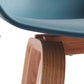 Contemporary Bar Stool Plastic Counter Bar Stool with Wooden Legs