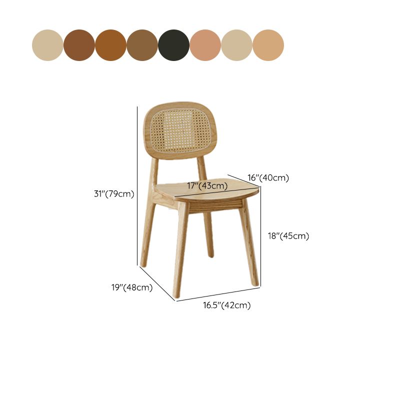 Sillas de comedor de madera sólida silla de comedor de espalda de estilo industrial