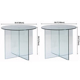 Contemporary Round Dining Room Table Tempered Glass Table with Pedestal Base Clearhalo ' dining_table' 'Dining Tables & Seating' 'Dining Tables' 'furn' 'furn_dining_table' 'Furniture' 'furniture_dining_table' 'Kitchen & Dining Furniture' 'kitchen&dining_furn' 'kitchen' 'kitchen_dining_table' 1200x1200_f2c883cb-719c-46fd-b4c8-f32b4a1bb6aa