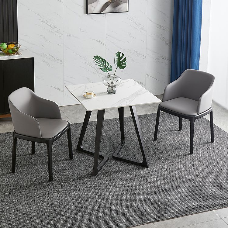 Double Pedestal Stone Table Industrial Style Dining Room Table for Indoor Clearhalo ' dining_table' 'Dining Tables & Seating' 'Dining Tables' 'furn' 'furn_dining_table' 'Furniture' 'furniture_dining_table' 'Kitchen & Dining Furniture' 'kitchen&dining_furn' 'kitchen' 'kitchen_dining_table' 1200x1200_f2c98393-4c49-4dff-b578-993c40f373a2