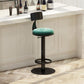 Industrial Backrest Armless Counter Stool Adjustable Bar Stool with Metal Base