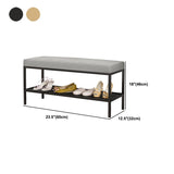 12.6 Inch Wide Entryway Bench Glam Metal Cushioned Seating Bench Clearhalo 'Benches' 'Chairs & Seating' 'furn' 'furn_benches' 'Furniture' 'Living Room Furniture' 1200x1200_f2ca34b9-9d53-4522-ab05-7195e330e17d