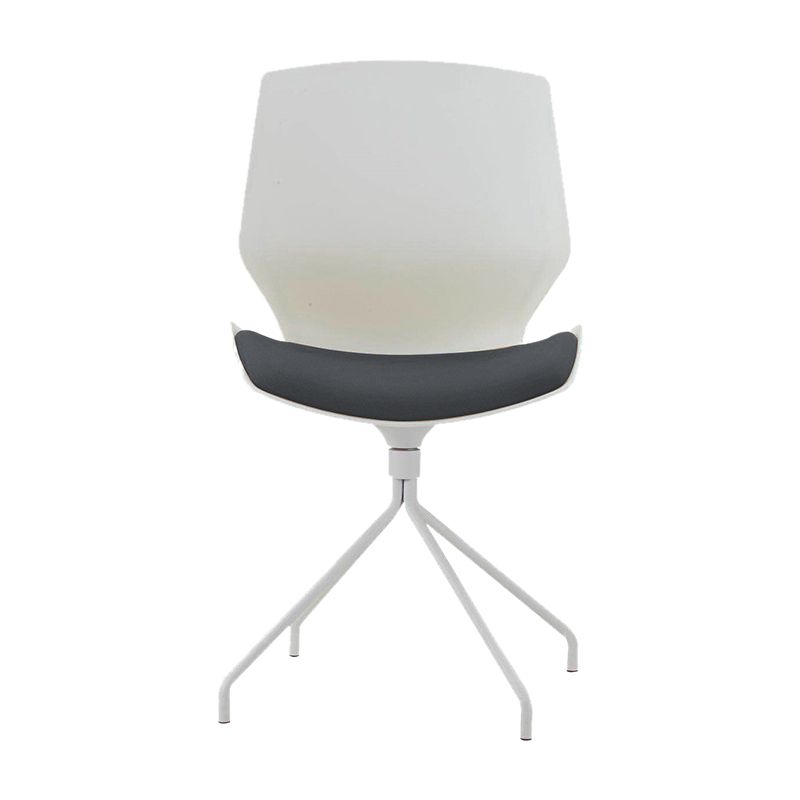Modern No Wheels Desk Chair White Cotton Armless Office Chair Clearhalo 'furn' 'furn_office_chair' 'Furniture' 'Office Chairs' 'Office Furniture' 'office_chair' 1200x1200_f2cac70e-c372-4fb0-a6ed-d357cb253fa9