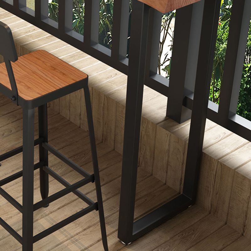 Binnen vaste houten patio balk tafel slee natuurlijke industriële telling tafel