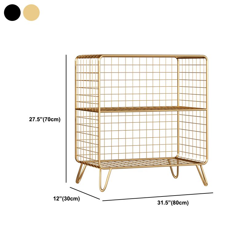 Glam Metal Bookshelf Standard Shelf Shelfshelf for Home Office