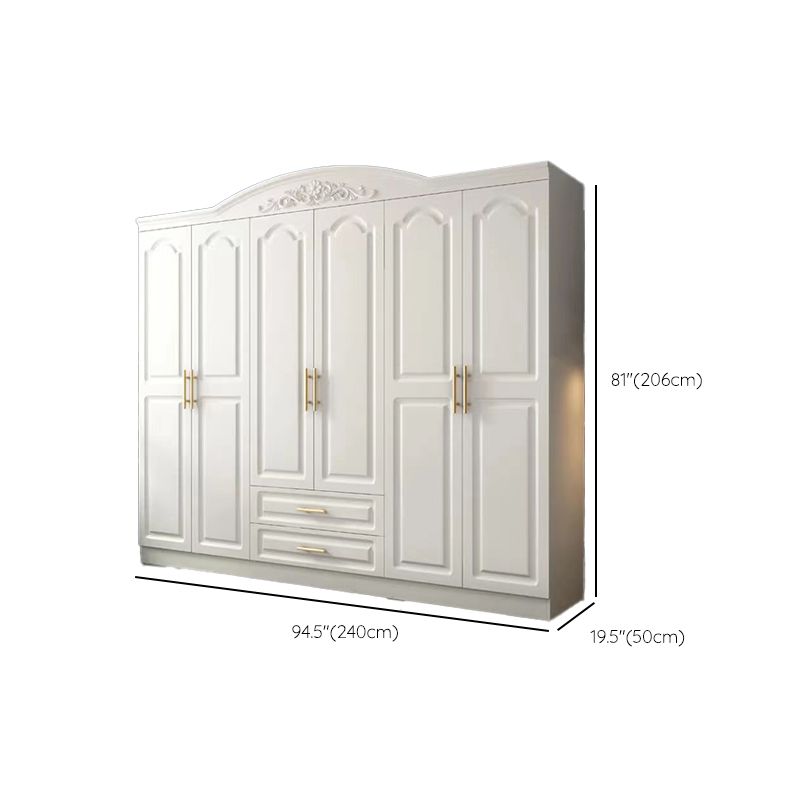 French Country Wardrobe Closet White Wardrobe Cabinet with Shelves