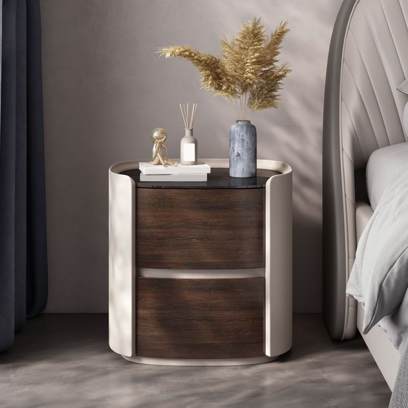 Contemporary Accent Table Nightstand Antique Finish Nightstand with Drawers Clearhalo 'Bedroom Furniture' 'furn' 'furn_night_stand' 'Furniture' 'night_stand' 'Nightstands' 1200x1200_f2cdd15e-521c-48a0-8285-6ed447a6173d