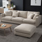 Modern Style with Pillow Back Imitation Leather/cotton and Linen Upholstered Beige Sofa Clearhalo 'furn' 'furn_sofas' 'Furniture' 'furniture_sofas' 'kitchen' 'kitchen_sofas' 'Living Room Furniture' 'Sofa' 'sofas' 1200x1200_f2cdf680-bf21-4303-8164-571c531c9801