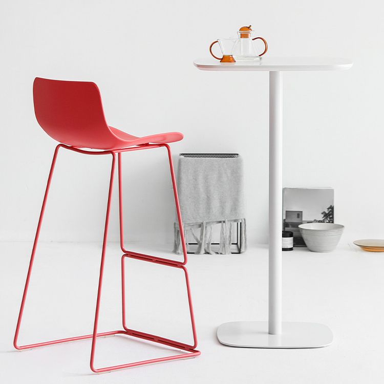 Contemporary Plastic Barstool Bristol Bar Stool With Metal Legs and Low Back Clearhalo 'Bar Furniture' 'Bar Stools' 'bar_stools' 'furn' 'furn_bar_stools' 'furniture_bar_stools' 'Kitchen & Dining Furniture' 'kitchen&dining_furn' 'kitchen' 'kitchen_furn' Furniture' 1200x1200_f2cf4246-e25d-4146-87ba-4aa9dd1cdd24