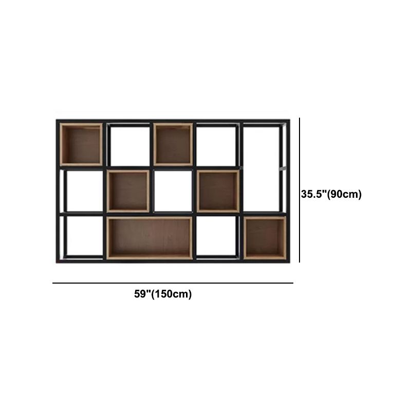 Industrial Style Bookcase Wall Mounted Bookshelf for Office and Study Room Clearhalo 'Bookcases' 'furn' 'furn_bookcases' 'Furniture' 'Office Furniture' 1200x1200_f2d21265-c007-4ac4-aeeb-a9df5e353d13