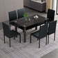 Metal Modern Rectangle Indoor Table Glass Table for Kitchen and Dining Room Clearhalo ' dining_table' 'Dining Tables & Seating' 'Dining Tables' 'furn' 'furn_dining_table' 'Furniture' 'furniture_dining_table' 'Kitchen & Dining Furniture' 'kitchen&dining_furn' 'kitchen' 'kitchen_dining_table' 1200x1200_f2d26327-2d71-4ac6-859a-a585f51aedd5