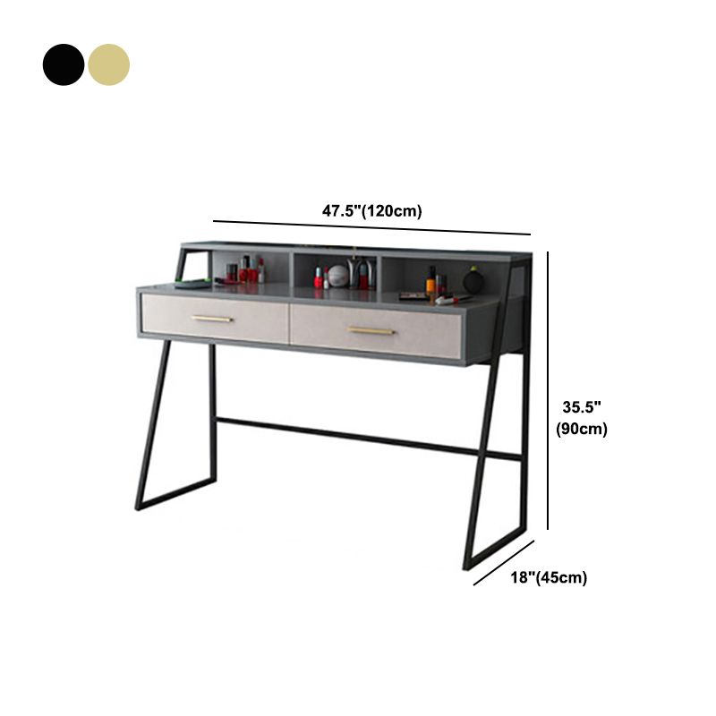 Bedroom Glam 2-Drawer Standing Storage Box Vanity Dressing Table Clearhalo 'Bedroom Furniture' 'furn' 'furn_makeup_vanities' 'Furniture' 'Makeup Vanities' 'makeup_vanities' 1200x1200_f2d300b2-e433-4496-afbb-d95fb43f0482
