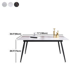 Industrieller Rechteckstein Tisch Standardhöhe Küchentisch mit 4 Beinen