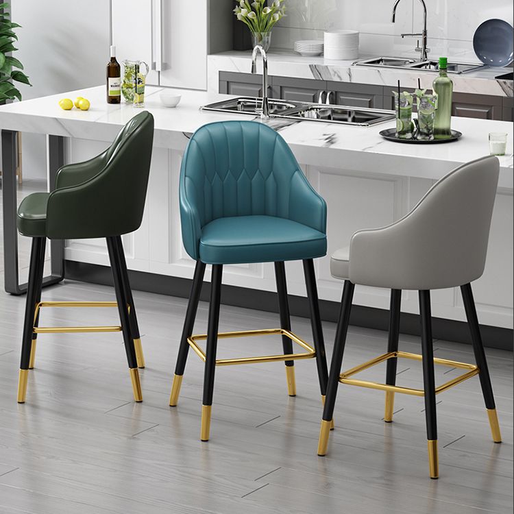 Scandinavian Home Armed Stool Matte Finish Upholstered Bar Stools Clearhalo 'Bar Furniture' 'Bar Stools' 'bar_stools' 'furn' 'furn_bar_stools' 'Furniture' 'furniture_bar_stools' 'Kitchen & Dining Furniture' 1200x1200_f2d3a699-f63f-4314-8fb4-b946d5e4df3a