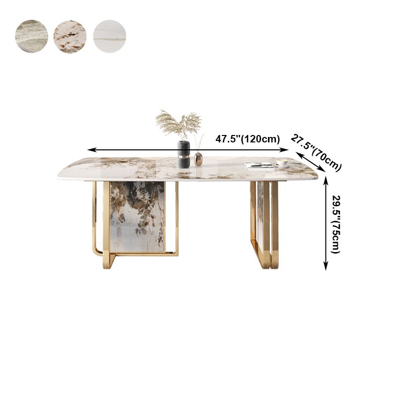 Traditional Luxury Dining Table Rectangle Sintered Stone Double Pedestal Table Clearhalo ' dining_table' 'Dining Tables & Seating' 'Dining Tables' 'furn' 'furn_dining_table' 'Furniture' 'furniture_dining_table' 'Kitchen & Dining Furniture' 'kitchen&dining_furn' 'kitchen' 'kitchen_dining_table' 1200x1200_f2d44b33-7038-4267-aedc-966a57b5cc72