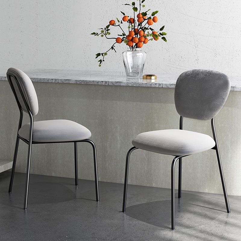 Contemporary Style Metal Dining Room Kitchen Chair Open Back Side Chairs Clearhalo ' kitchen&dining_furn' 'Dining Chairs' 'Dining Tables & Seating' 'dining_chair' 'furn' 'furn_dining_chair' 'Furniture' 'furniture_dining_chair' 'Kitchen & Dining Furniture' 'kitchen' 1200x1200_f2d46a02-7db2-410f-9616-d1419b0f02ae