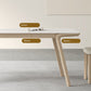 Mesa de comedor rectangular de madera maciza con 4 patas, mesa de comedor para comedor