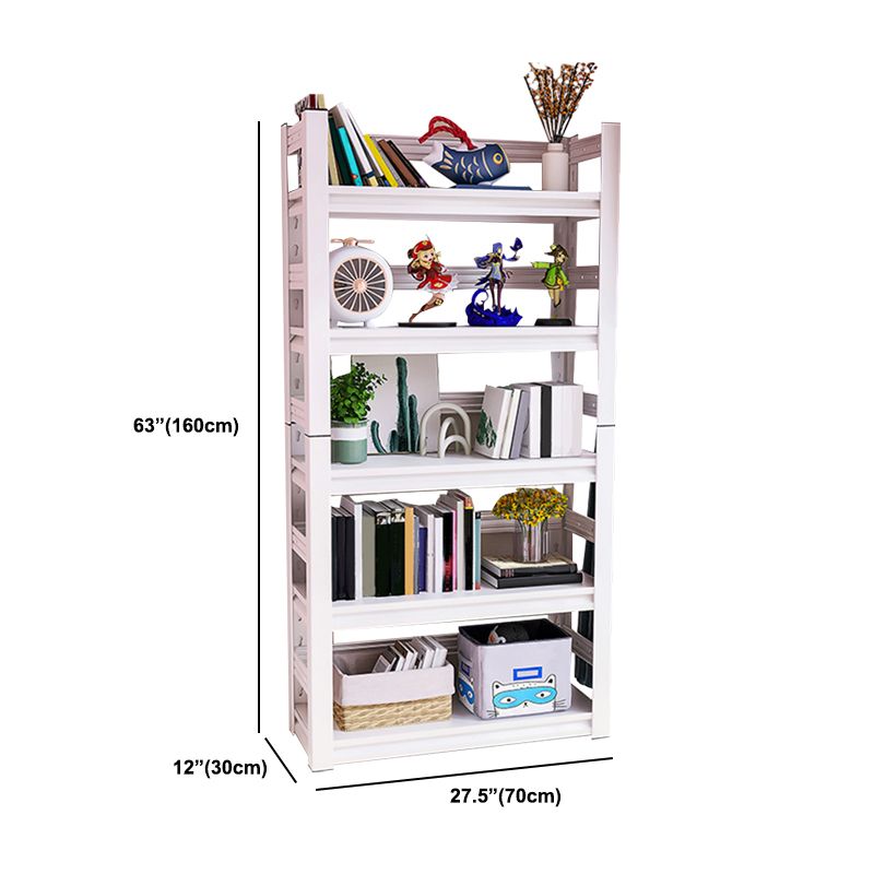 Contemporary Metal Etagere Bookshelf Open Back Home Bookcase