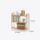 Modern Bamboo Vertical Book Shelf Brown Open Bookshelf for Study Room