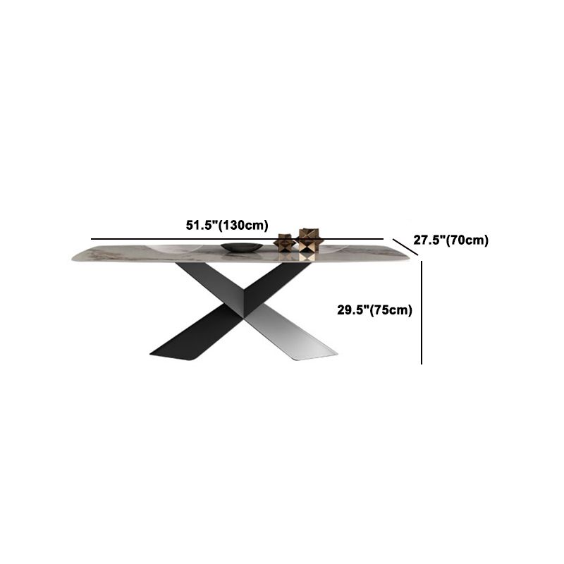 Moderne stijl gesinterde stenen eettafel set wit 1/4/5/7 stukken dinerset voor thuisgebruik