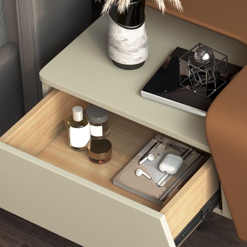 19 "alto 1 - comodino in legno del cassetto modem e comodino di accento contemporaneo con gambe