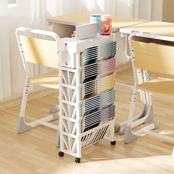 Plastic Closed Back Geometric Bookshelf Contemporary Bookshelf for Classroom Clearhalo 'Bookcases' 'furn' 'furn_bookcases' 'Furniture' 'furniture_bookcases' 'kitchen' 'kitchen_bookcases' 'Living Room Furniture' 'Office Furniture' 1200x1200_f2d94296-6636-48d5-a009-e131789c1ebb